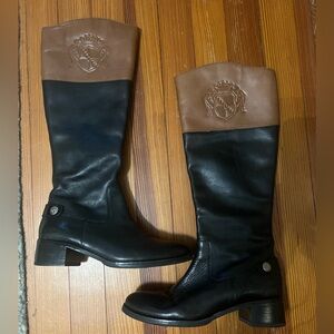 Franco Sarto Chipper Women's Riding Equestrian Style Boot Two Tone size 6